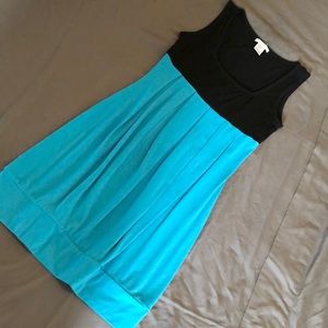 Black and blue dress
